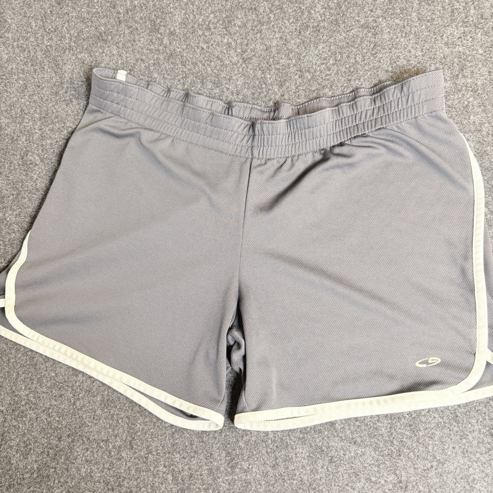 Champion DuoDry Women's Small Gray Running Shorts Athletic Workout Dolphin Hem